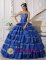 Sweetheart For Blue Stylish Quinceanera Dress With Ruffles Layered and Embroidery In Dodge City Kansas/KS