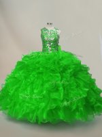 Lace Up Vestidos de Quinceanera Ruffles and Sequins Sleeveless Floor Length(SKU PSSW0915-2BIZ)