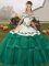 Turquoise Quince Ball Gowns Off The Shoulder Sleeveless Brush Train Lace Up