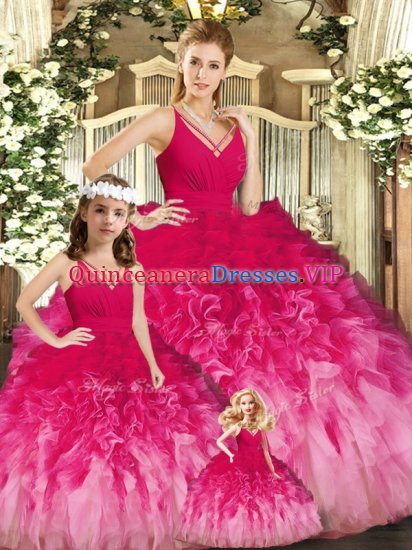 Best Selling Sleeveless Backless Floor Length Ruffles Quinceanera Dress - Click Image to Close