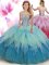 Fashionable Floor Length Multi-color 15 Quinceanera Dress Sweetheart Sleeveless Lace Up
