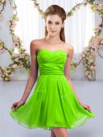 Sophisticated Sweetheart Sleeveless Chiffon Dama Dress for Quinceanera Ruching Lace Up(SKU BMT0434-5BIZ)