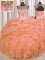 See Through Organza Sleeveless Floor Length Vestidos de Quinceanera and Beading and Ruffles and Pick Ups
