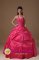 American Fork Utah/UT Hot Pink Halter Quinceanera Dress Beading and Pick-ups For Exclusive Sweetheart