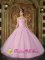 Belp Switzerland Custom Made Strapless Pink Quinceanera Dress With Appliques