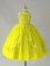 Tulle Sleeveless Floor Length Child Pageant Dress and Beading and Appliques