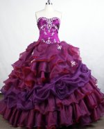 Tiffany & Co Elegant Ball Gown Sweetheart-neck Floor-length Purple Quinceanera Dresses Style FA-C-029[FAo15C6]