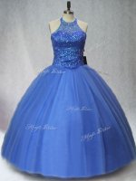 Sleeveless Floor Length Beading Lace Up Quinceanera Dress with Blue(SKU PSSW0994-1BIZ)