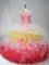 Ball Gowns Quinceanera Dresses Multi-color Scoop Tulle Sleeveless Floor Length Zipper