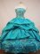 Best Seller Ball Gown Strapless Floor-Length Blue Pink Appliques and Beading Quinceanera Dresses Style FA-S-144
