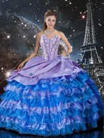 Elegant Ball Gowns Sweet 16 Quinceanera Dress Multi-color Sweetheart Organza Sleeveless Floor Length Lace Up