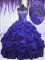 Custom Designed Navy Blue Vestidos de Quinceanera Military Ball and Sweet 16 and Quinceanera with Beading and Pick Ups Sweetheart Sleeveless Lace Up