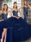 Spectacular Navy Blue Quinceanera Dresses Military Ball and Sweet 16 and Quinceanera with Beading Sweetheart Sleeveless Lace Up