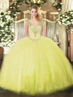 On Sale Sleeveless Beading Lace Up Quinceanera Gown