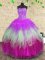 Stylish Multi-color Lace Up Quinceanera Dress Beading and Ruffles and Ruffled Layers Sleeveless Floor Length