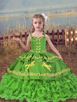 Floor Length Little Girl Pageant Dress Straps Sleeveless Lace Up(SKU XBLD023-11BIZ)
