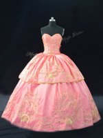 Customized Sleeveless Embroidery Lace Up Sweet 16 Quinceanera Dress(SKU PSSW1108BIZ)