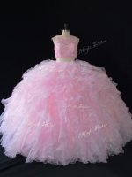 Floor Length Baby Pink Quinceanera Gowns Scoop Sleeveless Zipper(SKU PSSW1086BIZ)