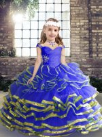 Sleeveless Beading and Ruching Lace Up Little Girl Pageant Dress(SKU PAG1269-2BIZ)