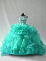 Floor Length Ball Gowns Sleeveless Turquoise 15th Birthday Dress Lace Up(SKU PSSW1029-13BIZ)
