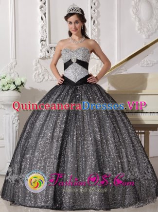 Oppland Norway Paillette Over Skirt New Style For Sweetheart Quinceanera Dress Beaded Decorate Bust Ball Gown
