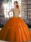 Designer Sleeveless Brush Train Beading Lace Up Sweet 16 Quinceanera Dress