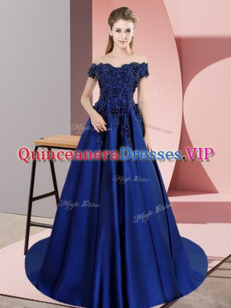 Sleeveless Court Train Lace Zipper Quince Ball Gowns