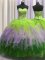 Modest Visible Boning Multi-color Sweetheart Lace Up Beading and Ruffles and Sequins Sweet 16 Quinceanera Dress Sleeveless