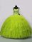 Sleeveless Beading and Ruffles Lace Up Quince Ball Gowns