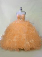 Wonderful Ball Gowns Sleeveless Orange Sweet 16 Quinceanera Dress Lace Up(SKU PSSW1131-7BIZ)