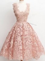 Customized Sleeveless Lace Zipper Quinceanera Court Dresses