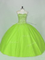 Sleeveless Beading Floor Length Ball Gown Prom Dress