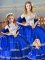 Captivating Floor Length Royal Blue 15 Quinceanera Dress Satin Sleeveless Beading and Embroidery