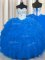 Royal Blue Ball Gowns Sweetheart Sleeveless Tulle Floor Length Lace Up Beading and Ruffles Vestidos de Quinceanera