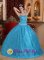 Brig Switzerland Spaghetti Straps Sequin And Beading Decorate Popular Teal Quinceanera Dress With For Sweet 16