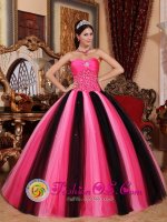 Modest Multi-color Sweetheart Quinceanera Dress with Tulle Beading In in Spring Valley CA