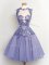 Great Chiffon Sleeveless Knee Length Vestidos de Damas and Lace