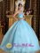 Kingsport Tennessee/TN Aqua Blue For Beautiful Quinceanera Dress With Sweetheart Organza Beading ball gown