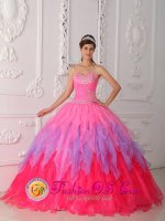 Lansdale Pennsylvania/PA Colorful Quinceanera Dress With Ruched Bodice and Beaded Decorate Bust