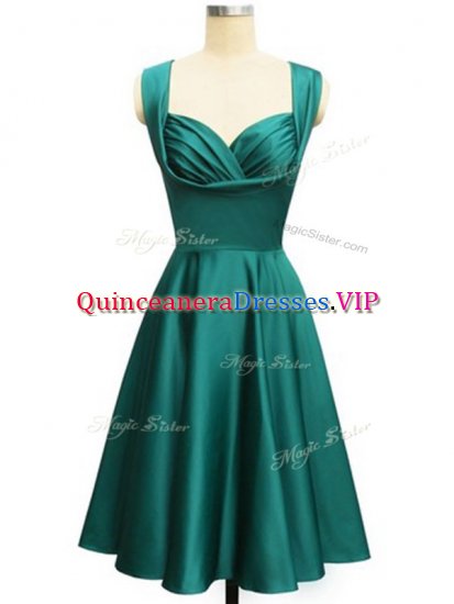 Top Selling Teal Quinceanera Court Dresses Prom and Party and Wedding Party with Ruching Straps Sleeveless Lace Up - Click Image to Close