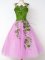 Cute Straps Sleeveless Lace Up Quinceanera Court of Honor Dress Lilac Tulle