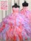 Multi-color Quince Ball Gowns Military Ball and Sweet 16 and Quinceanera with Beading and Appliques and Ruffles Sweetheart Sleeveless Lace Up