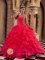 Getafe Spain Sun City Perfect Ruched Sweetheart strapless Bodice and Beaded Decorate Bust For Quinceaners Dress With Ruffles Layered