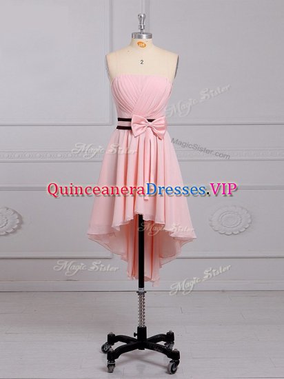 Sleeveless Ruching and Bowknot Lace Up Quinceanera Court Dresses - Click Image to Close