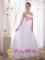 Kapaa Hawaii/HI White A-Line / Princess Sweetheart Floor-length Tulle and Taffeta Quinceanera Dama Dress with Beading and Rhinestones