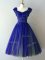 Designer Chiffon Cap Sleeves Knee Length Vestidos de Damas and Ruching