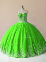 Sleeveless Tulle Floor Length Lace Up Sweet 16 Quinceanera Dress in with Embroidery(SKU PSSW0946-3BIZ)