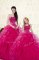 Romantic Ball Gowns Vestidos de Quinceanera Fuchsia Sweetheart Organza Sleeveless Floor Length Lace Up