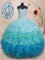 Glamorous Lace Up 15 Quinceanera Dress Multi-color for Military Ball and Sweet 16 and Quinceanera with Beading and Ruffles