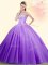 Tulle Sleeveless Floor Length Vestidos de Quinceanera and Beading